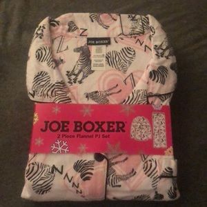 NEW Joe boxer flannel pj set